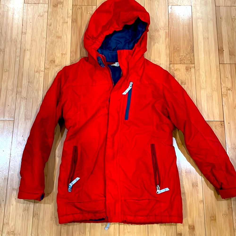 Kids Lands End red squall jacket, 3 in 1 - size S 8